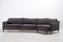 Lataa kuva Galleria-katseluun, 3-istuttava kulmasohva tummanharmaa
