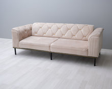 Load image into Gallery viewer, 3-istuttava kangassohva beige
