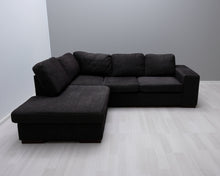 Lataa kuva Galleria-katseluun, 4-istuttava kulmasohva tummanharmaa
