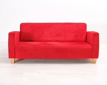 Lataa kuva Galleria-katseluun, 3-istuttava kangassohva punainen
