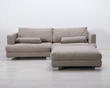 Lataa kuva Galleria-katseluun, 3-istuttava kangassohva ja rahi harmaa
