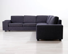Lataa kuva Galleria-katseluun, 5-istuttava kulmasohva tummanharmaa
