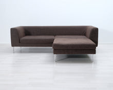 Lataa kuva Galleria-katseluun, 4-istuttava kangassohva ja rahi ruskea
