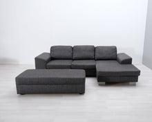 Load image into Gallery viewer, Asko 3-istuttava divaanisohva ja rahi harmaa
