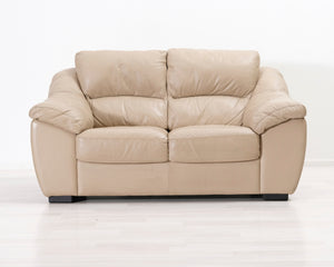 2-istuttava nahkasohva beige