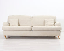 Lataa kuva Galleria-katseluun, 3-istuttava kangassohva luonnonvalkoinen
