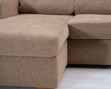 Load image into Gallery viewer, Asko 3-istuttava divaanisohva vaaleanruskea
