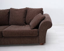 Load image into Gallery viewer, Asko 3-istuttava kangassohva tummanruskea
