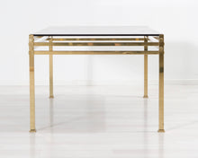 Lataa kuva Galleria-katseluun, Messinkipöytä lasilevyllä 1960-luku
