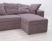 Lataa kuva Galleria-katseluun, 3-istuttava vuodesohva divaanilla harmaa
