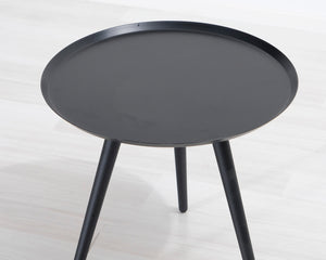 Pyöreä sivupöytä musta