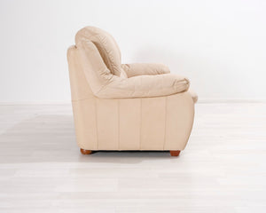 2-istuttava nahkasohva beige