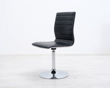 Load image into Gallery viewer, Asko ruokatuoli keinonahkaistuimella musta
