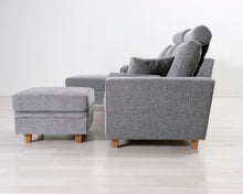 Lataa kuva Galleria-katseluun, Möbelform Pluz 4-istuttava divaanisohva ja rahi harmaa
