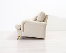 Lataa kuva Galleria-katseluun, 3-istuttava kangassohva luonnonvalkoinen
