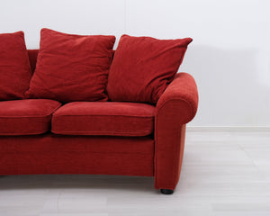 Ekornes 2-istuttava kangassohva punainen