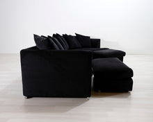 Lataa kuva Galleria-katseluun, 6-istuttava kangassohva ja kaksi rahia musta
