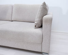 Load image into Gallery viewer, Asko Torino 3-istuttava vuodesohva vaaleanharmaa
