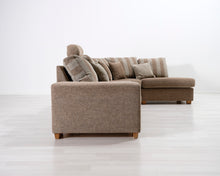 Lataa kuva Galleria-katseluun, Above 4-istuttava kulmasohva vaaleanruskea
