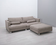 Lataa kuva Galleria-katseluun, 3-istuttava kangassohva ja rahi harmaa
