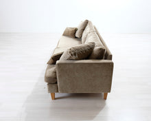 Lataa kuva Galleria-katseluun, 4-istuttava samettisohva vihreä
