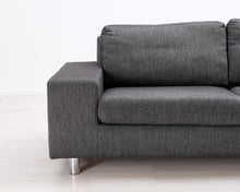 Load image into Gallery viewer, Asko 2-istuttava kangassohva tummanharmaa
