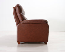 Lataa kuva Galleria-katseluun, 3-istuttava nahkasohva ruskea
