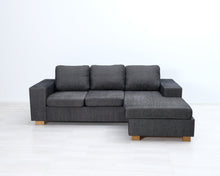 Load image into Gallery viewer, Asko 3-istuttava divaanisohva tummanharmaa
