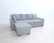 Lataa kuva Galleria-katseluun, 4-istuttava vuodesohva divaanilla harmaa
