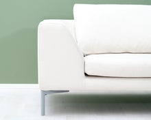 Lataa kuva Galleria-katseluun, Adea Band 2-istuttava kangassohva valkoinen
