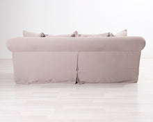 Lataa kuva Galleria-katseluun, 3-istuttava kangassohva ja rahi beige
