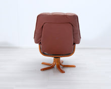 Lataa kuva Galleria-katseluun, 80-luvun mekanismituoli ja rahi konjakinruskea
