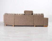 Lataa kuva Galleria-katseluun, Above 4-istuttava kulmasohva vaaleanruskea
