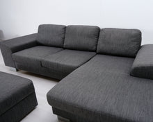 Load image into Gallery viewer, Asko 3-istuttava divaanisohva ja rahi harmaa
