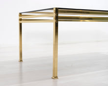 Lataa kuva Galleria-katseluun, Messinkipöytä lasilevyllä 1960-luku
