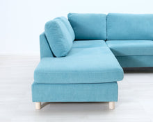 Load image into Gallery viewer, Asko 4-istuttava kulmasohva turkoosi
