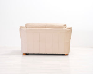 2-istuttava nahkasohva beige