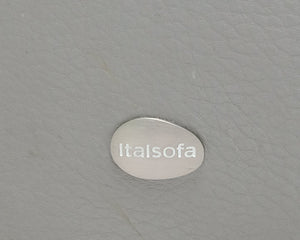 Italsofa 3-istuttava nahkasohva harmaa