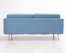 Lataa kuva Galleria-katseluun, 3-istuttava kangassohva sininen
