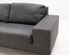 Load image into Gallery viewer, Asko 2-istuttava kangassohva tummanharmaa
