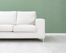 Load image into Gallery viewer, Asko 3-istuttava kangassohva luonnonvalkoinen
