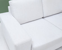 Load image into Gallery viewer, Asko 2-istuttava kangassohva vaaleanharmaa
