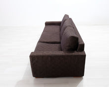 Lataa kuva Galleria-katseluun, 4-istuttava kangassohva tummanruskea
