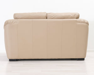 2-istuttava nahkasohva beige