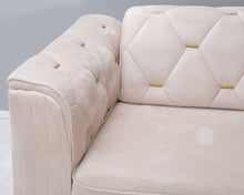 Load image into Gallery viewer, 3-istuttava kangassohva beige
