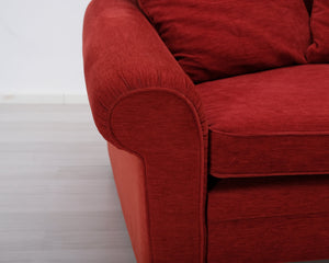 Ekornes 2-istuttava kangassohva punainen