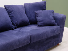 Lataa kuva Galleria-katseluun, 3-istuttava kangassohva sininen
