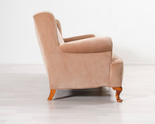 Load image into Gallery viewer, 3-istuttava kangassohva beige
