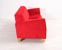 Lataa kuva Galleria-katseluun, 3-istuttava kangassohva punainen
