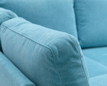 Load image into Gallery viewer, Asko 4-istuttava kulmasohva turkoosi
